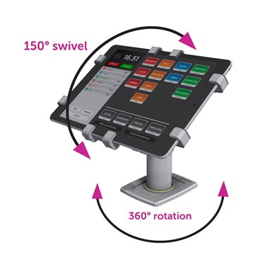 Tablet houder met 360 rotatie WIT